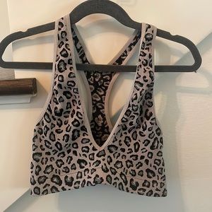 Free People Bralette M/L Leopard Intimately